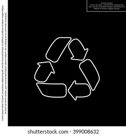 Recycle sign isolated (line icon)