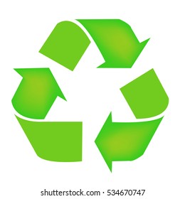 Recycle sign isolated, logo, dim gradient, vector, icon.