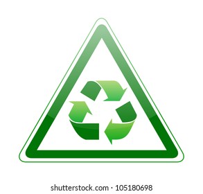Recycle sign isolated on white background