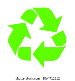 Recycle sign isolated on white background