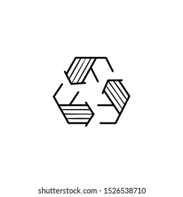 Recycle sign isolated on white background
