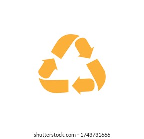 Recycle sign isolated on white background. Recycle icon vector.