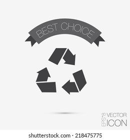 Recycle sign isolated on white background