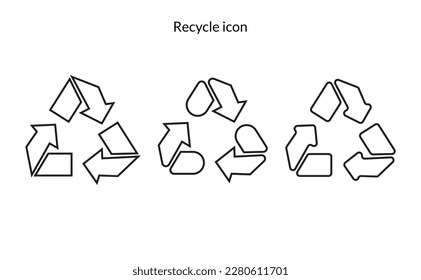 Recycle sign isolated on white background