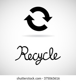 Recycle sign isolated on white background Vector EPS10, Great for any use