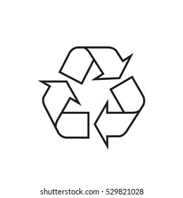 Recycle sign isolated on white background