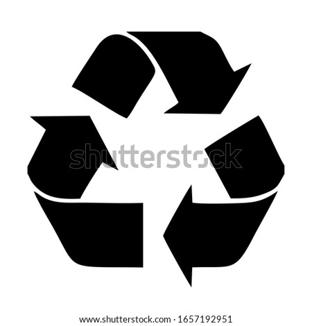 Recycle sign isolated on white background