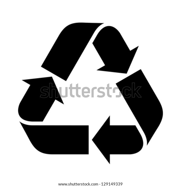 Recycle sign isolated\
on white background