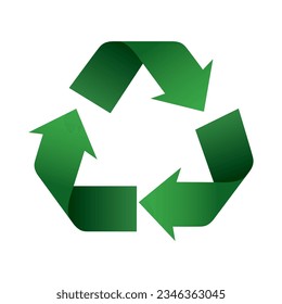 signo de reciclaje aislado sobre fondo blanco. ilustración vectorial