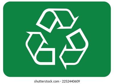 Recycle sign and labels recycle here