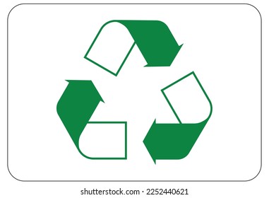 Recycle sign and labels recycle here