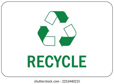 Recycle sign and labels recycling center
