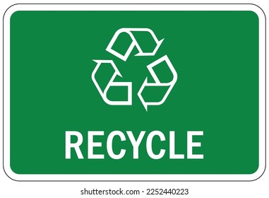 Recycle sign and labels recycling center