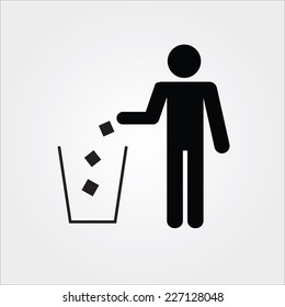recycle sign on gray background. vector illustration