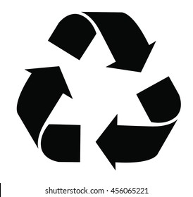 Recycle sign on white background