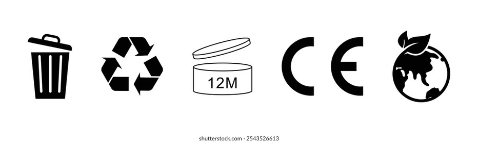 sinal de reciclagem ou ilustração de vetor de sinal de embalagem