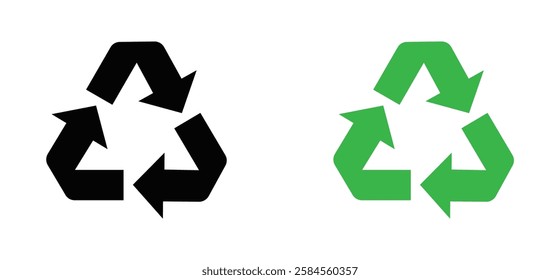 Recycle sign set. Reusing symbol. Recycling label. Recycle icon. Recycling sign. Recycle, reuse and reduce icons.