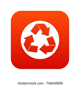 Recycle sign in simple style isolated on white background vector illustration