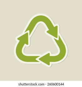 Recycle sign sticker