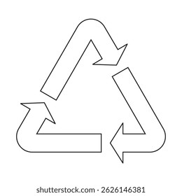 Recycle sign and symbol or Packaging sign vector illustration. Green, Black and Blue colors icons isolated on white background. The universal recycling symbol isolated.