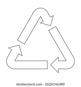 Recycle sign and symbol or Packaging sign vector illustration. Green, Black and Blue colors icons isolated on white background. The universal recycling symbol isolated.