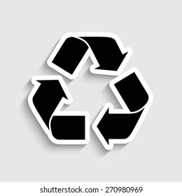 Recycle sign - vector icon