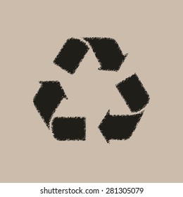 Recycle sign   - vector icon