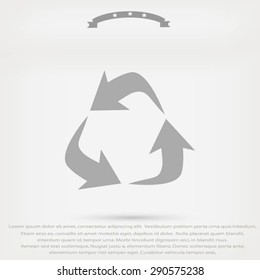 Recycle sign vector icon