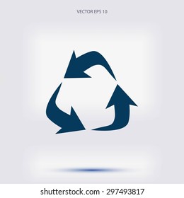 Recycle sign vector icon