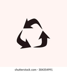 Recycle sign vector icon