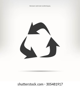 Recycle sign vector icon