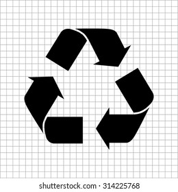Recycle sign  - vector icon