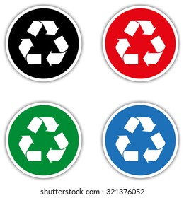 Recycle sign  - vector icon