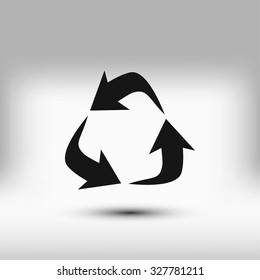Recycle sign vector icon