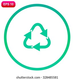 Recycle sign vector icon.