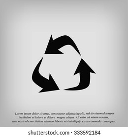 Recycle sign vector icon