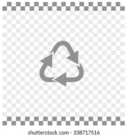 Recycle sign vector icon.
