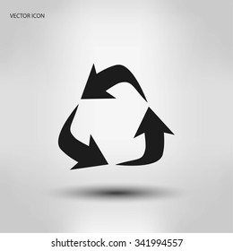 Recycle sign vector icon