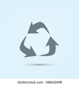 Recycle sign vector icon
