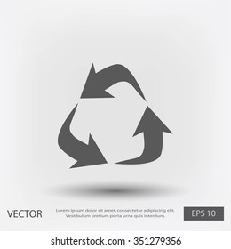 Recycle sign vector icon
