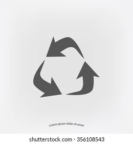Recycle sign vector icon