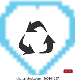 Recycle sign vector icon