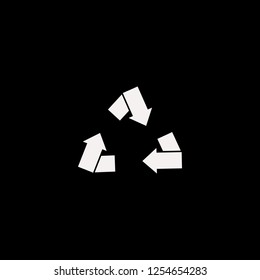 Recycle sign vector icon. flat Recycle sign design. Recycle sign illustration for graphic 
