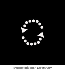 Recycle sign vector icon. flat Recycle sign design. Recycle sign illustration for graphic 
