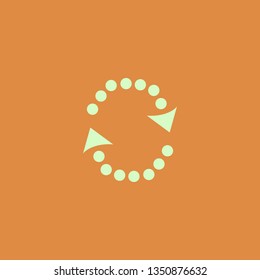 Recycle sign vector icon. flat design