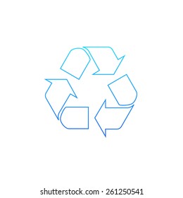 Recycle sign. Vector icon isolated on white background