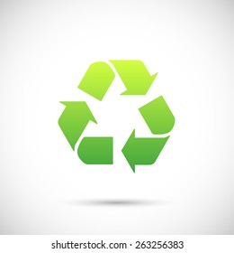 Recycle sign. Vector icon isolated on white background 