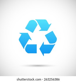 Recycle sign. Vector icon isolated on white background 