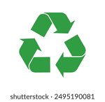 Recycle sign vector illustration, Set of packaging products symbols, packaging labels, information sign of recycling, cycle green symbols, Recycle icon symbol, Recycling and rotation arrow icon pack.