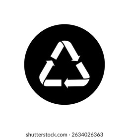 Recycle sign vector illustration, Set of packaging products symbols, packaging labels, information sign of recycling, cycle green symbols, Recycle icon symbol, Recycling and rotation arrow icon pack.